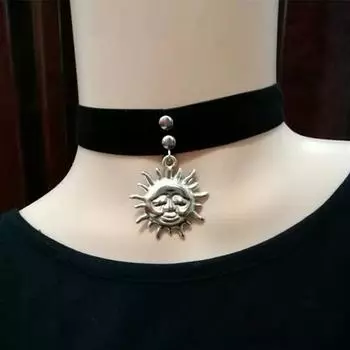 Винтажное женское готическое ожерелье Leon The Professional Mathilda, черная бархатная лента, солнцезащитное колье в стиле ретро серебряный