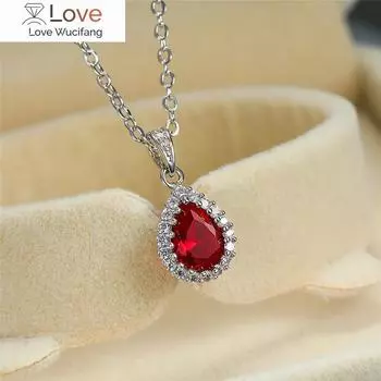 Винтажное женское красно-зеленое ожерелье с подвеской из розового золота, ожерелья из кристаллов и камней для женщин, изящное свадебное ожерелье с каплями воды 40cm