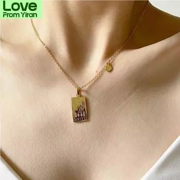 Винтажное зодиакальное ожерелье для женщин из золота и нержавеющей стали с созвездием Водолея и Рыб, цепочка-чокер в готическом стиле, ювелирное украшение в подарок 45cm