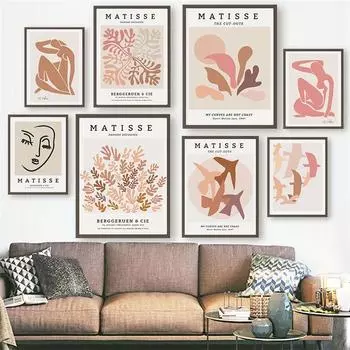 Винтажные абстрактные Матисс Солнце Девушка Птица плакаты на скандинавскую тему и принты настенная живопись на холсте настенные панно для декора гостиной 21cm30cm No Frame