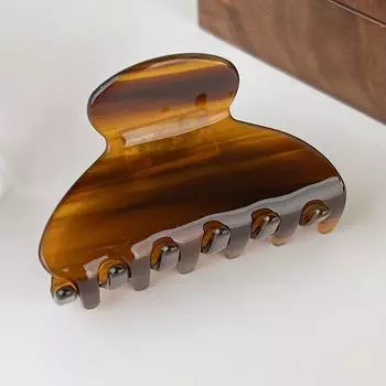 Винтажные ацетатные заколки для волос с леопардовым принтом, геометрические зажимы в форме краба для укладки, заколки для волос для женщин, девушек, однотонные шпильки, головной убор