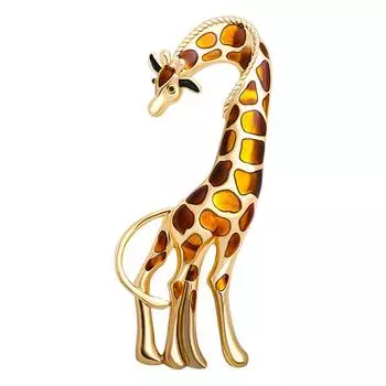 Винтажные эмалированные броши с капающим маслом жирафом для женщин и мужчин, унисекс, модная повседневная металлическая брошь в виде животного, булавка, индивидуальное ювелирное изделие, подарок