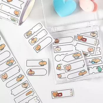 Винтажные эстетические наклейки на этикетки, товары для рукоделия, наклейки на этикетки с мультяшными украшениями, милые наклейки для украшения счетов своими руками A4