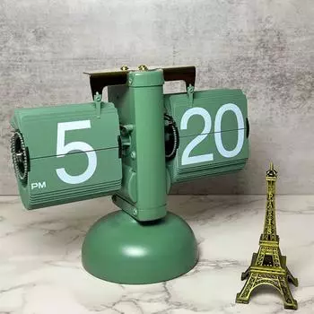 Винтажные автоматические перекидные часы с переворачивающейся страницей, кварцевые часы, декор для дома, гостиной, офиса, рабочего стола, домашний декор