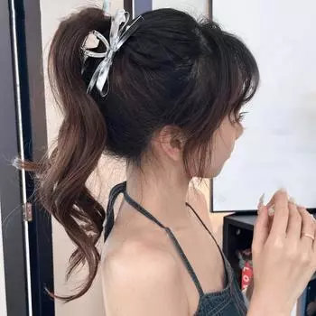 Винтажные банты из лент, когти для волос, изысканные серебряные заколки для волос, заколки для волос для женщин, аксессуары для волос, заколки-акула A