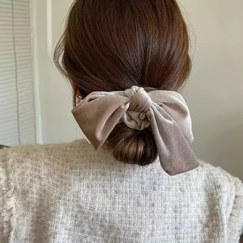 Винтажные бархатные ленты, эластичные ленты для волос, ретро, большой бант, веревки для волос, резинки для волос, повязки на голову, женские головные уборы, новые модные аксессуары для волос