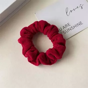 Винтажные бархатные однотонные большие резинки для волос для женщин, модные, с высокой впитываемостью, плюшевые, эластичные, резинки для волос, аксессуары для волос