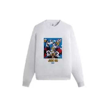 Винтажные белые топы унисекс Kith For Mickey & Friends Family Portrait с круглым вырезом KHM031753-101 XS