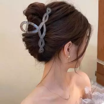 Винтажные большие акриловые заколки для волос 13 см, корейские заколки для волос с геометрическим рисунком, краб для женщин, аксессуары для волос, модные заколки для волос, головные уборы