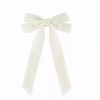 Винтажные большие бархатные заколки-банты для волос, заколки-автоматы, женские, для девочек, свадебные, с длинной лентой, корейская заколка для волос, зажим для волос, аксессуары для волос