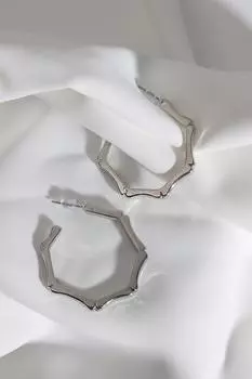 Винтажные большие серебряные серьги-кольца