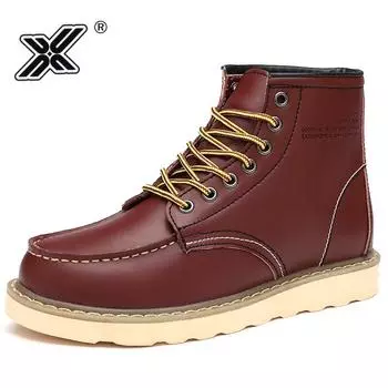 Винтажные ботильоны для мотоциклистов, мужские зимние рабочие ботинки, удобные кожаные рабочие ботинки, меховые теплые мужские ботинки Botas De Hombre 43