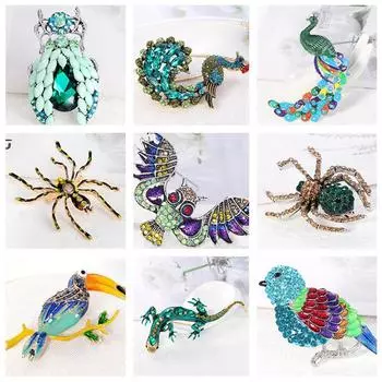 Винтажные броши с животными, женская брошь, костюм, булавка с лацканом, ювелирные изделия as the picture