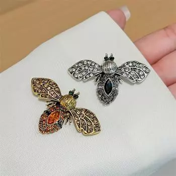 Винтажные броши в виде насекомых-пчел для женщин, одежда, пальто, ювелирные изделия, аксессуары для вечеринок, подарки золотой