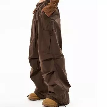 Винтажные брюки-карго женские мешковатые высокие спортивные штаны-джоггеры свободного покроя Harajuku Streetwear спортивные брюки весна 2XL чёрный