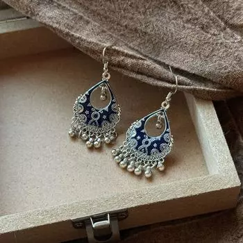 Винтажные бусины, антикварные серьги с кисточками, серьги с кисточками в стиле бабочки и цирконием Cangyan Sea ear hooks