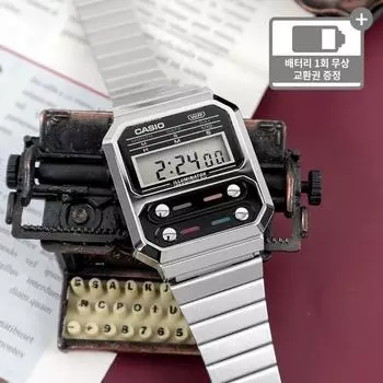 Винтажные часы CASIO с пряжкой в стиле ретро A100WE-1A