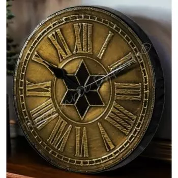 Винтажные часы из латуни, деревянные аналоговые настенные часы ручной работы