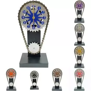 Винтажные часы с вращающейся шестерней, цепь синхронизации, промышленный ретро-стиль, домашний декор красный