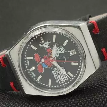 ВИНТАЖНЫЕ ЧАСЫ SEIKO CARTOON DIAL AUTOMATIC 6309A ЯПОНИЯ МУЖСКИЕ ЧЕРНЫЕ ЧЕРНЫЕ 534l-a282926-1 SKU534l-a282926