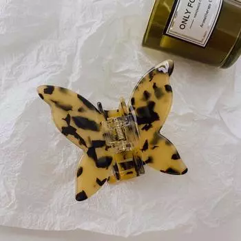Винтажные черно-белые ацетатные крабики для волос женские леопардовые аксессуары для волос заколки-бабочки для хвостика зажимы для волос для девочек Size fits all
