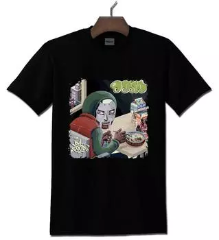 Винтажные черные футболки унисекс Mf Doom S