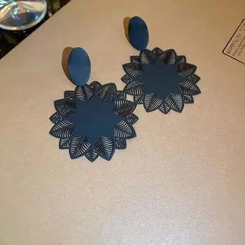 Винтажные черные серьги-подвески с цветком для женщин, готические геометрические серьги в виде бабочки, сердечек, крыльев, ювелирные изделия для вечеринок