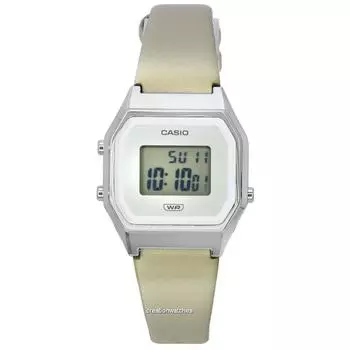 Винтажные цифровые кварцевые женские часы Casio с серым циферблатом LA680WEL-8 LA680WEL-8