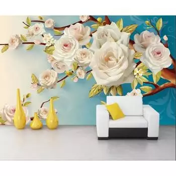 Винтажные цветочные обои для гостиной, спальни, фоновой росписи стен, украшения дома, 3d обои 200 cm(W) x 140 cm(H)