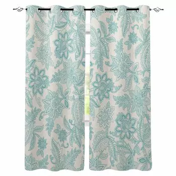 Винтажные цветочные текстуры затемняющие шторы для гостиной спальни оконные шторы жалюзи занавески W135 x H60cm