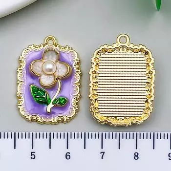 Винтажные цветочные украшения Сада Моне: Серьги из сплава с эмалью, Ожерелье, Подвеска, Брелок 3D Drip Oil Painting Style Plating