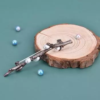 Винтажные цветочные ветки сливы, броши, булавки, элегантная брошь-букет бронзовый