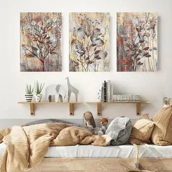 Винтажные цветы Цветы Картина на холсте Художественная печать Картина Настенное искусство Декор для стен Настенная картина 20x30cm