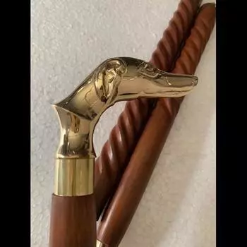 Винтажные дизайнерские трости с ручками для собак, деревянная спиральная трость, резная 37 дюймов, подарок 36 Inch коричневый