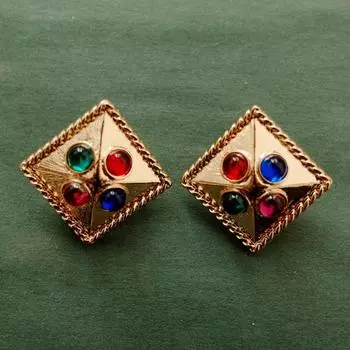 Винтажные дворцовые барочные геометрические серьги с драгоценными камнями женские вечерние украшения серьги для платья подарки