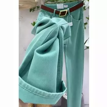 Винтажные джинсы больших размеров Spring Wide Leg, женские, с высокой талией, универсальные, прямые, длиной до пола M