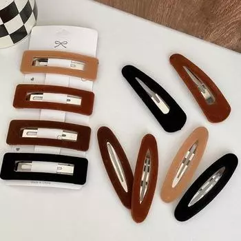 Винтажные флокированные заколки для волос, элегантные простые заколки, боковые зажимы, заколки, заколки для волос для женщин, аксессуары для волос, модные головные уборы, новинка