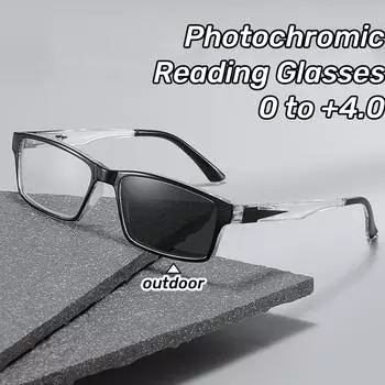 Винтажные фотохромные очки для чтения Очки для пресбиопии с высоким разрешением Очки для защиты глаз от синего света 0