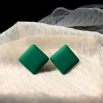 Винтажные французские зеленые геометрические серьги бренда Mihmily, модные и простые.