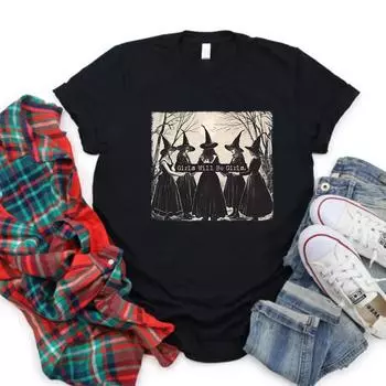 Винтажные футболки Girls Will Be Girls Witch Shirt Funny Witch Shirts Футболки для женщин на Хэллоуин Винтажная одежда Witchy Vibes Graphic T Shirts S розовый