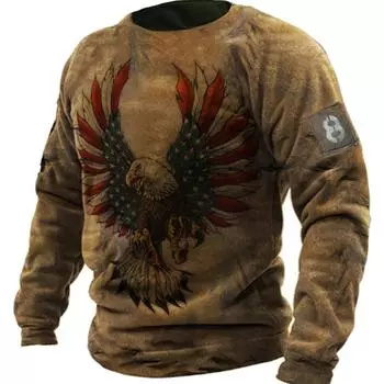 Винтажные футболки, мужская хлопковая футболка с длинными рукавами, крестоносец, рыцарь, графические топы, 5xl, футболка с 3d принтом, повседневная одежда большого размера с круглым вырезом M