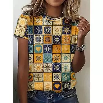 Винтажные футболки с цветочным принтом для женщин, летние топы, повседневные футболки с коротким рукавом для девочек, уличная одежда, женские футболки, топы XXS