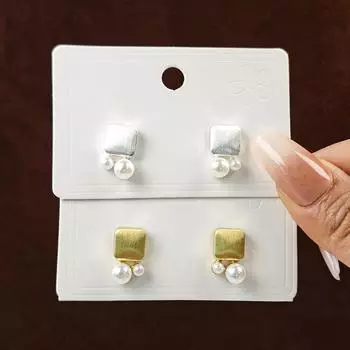 Винтажные геометрические серьги с простой высококачественной круглой подвеской и металлом для волочения проволоки, идеально подходящие для любого случая золотой