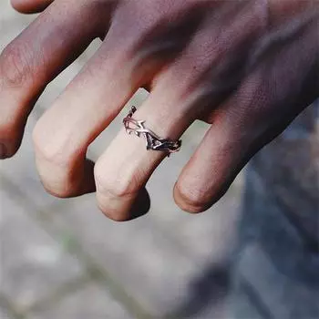 Винтажные готические шипы парные кольца для мужчин и женщин неровность открывающаяся лоза панк кольцо ювелирные изделия для вечеринок подарки аксессуары OneSize