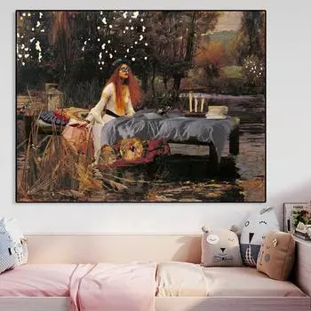 Винтажные художественные постеры, современная картина маслом Femme Fatale в искусстве, холст, забавные настенные художественные принты для галереи, декор для дома и комнаты 21cm30cm NoFrame