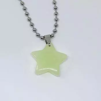 Винтажные имитации светящегося камня пентаграмма кулон ожерелья для женщин панк хип-хоп металлический круглый бисер чокер ожерелье подарки новый