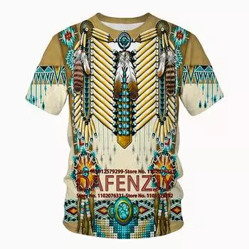 Винтажные индийские мужские футболки с 3d принтом Harajuku, модная футболка с круглым вырезом и коротким рукавом, абстрактный топ, мужская футболка для мужской одежды XS белый