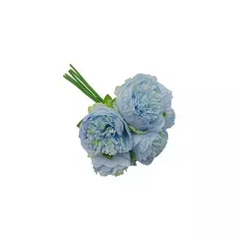 Винтажные искусственные цветы пиона - 10 искусственных цветов пиона для украшения дома на свадьбу One Size синий