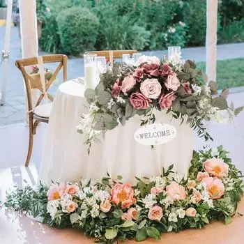 Винтажные искусственные розы, свадебная арка, гирлянда, цветочные композиции, центральные элементы для стола, автомобиля, стены, окна, арки, домашнего сада, свадебного декора белый