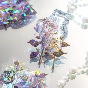 Винтажные изысканные цветочные наклейки, сверкающие украшения для домашних животных, справочник, DIY Goo, наклейки для открыток, канцелярские принадлежности, 20 шт./упак.